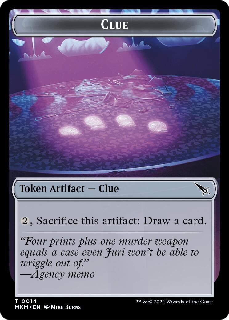 Treasure // Clue Token Double-Sided Token [Secrets of Strixhaven Tokens] | Magic Magpie
