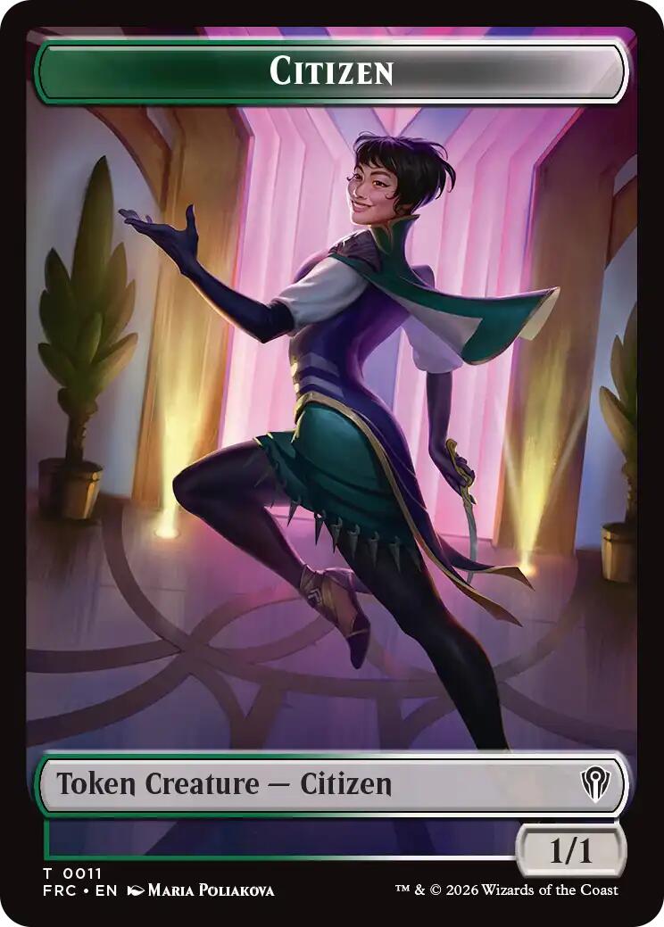Citizen // The Monarch Double-Sided Token [Reality Fracture Commander Tokens] | Magic Magpie
