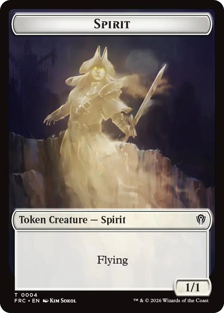 Spirit // Jace Double-Sided Token [Reality Fracture Commander Tokens] | Magic Magpie
