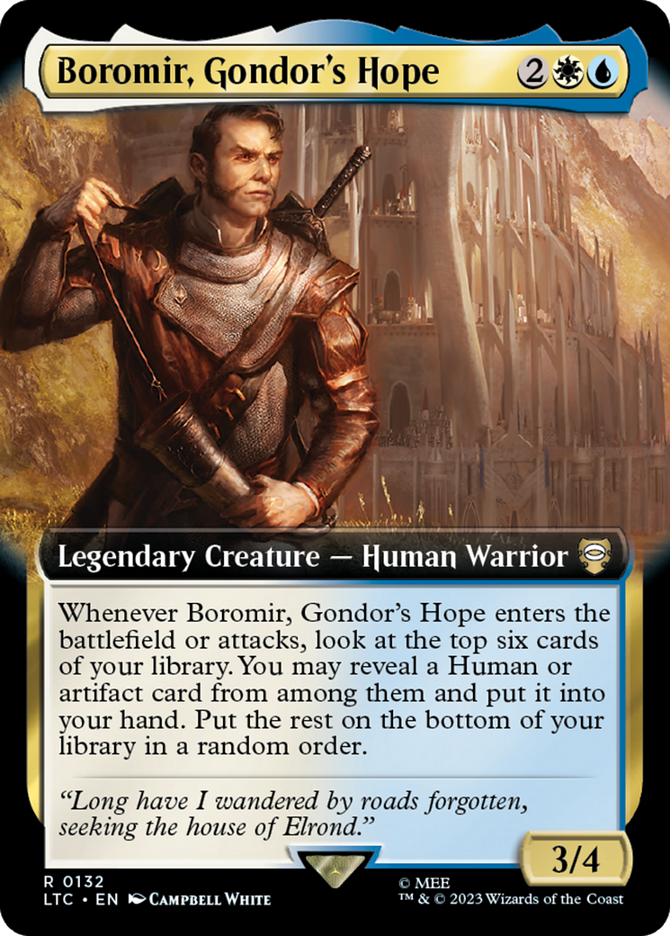 Boromir, Gondor's Hope (Extended Art) [The Lord of the Rings: Tales of Middle-Earth Commander] | Magic Magpie