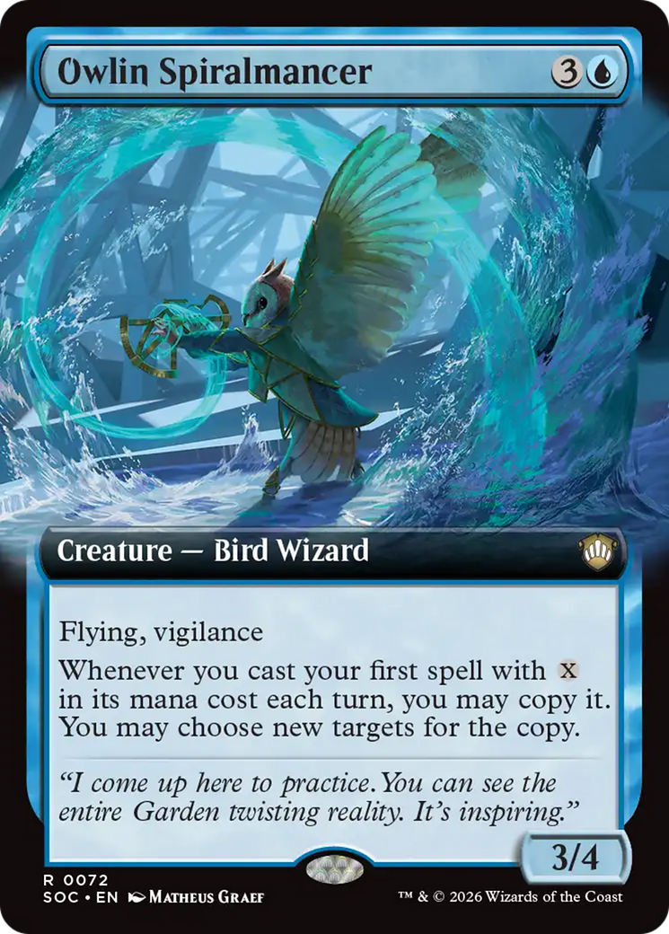 Owlin Spiralmancer (Extended Art) [Secrets of Strixhaven Commander] | Magic Magpie