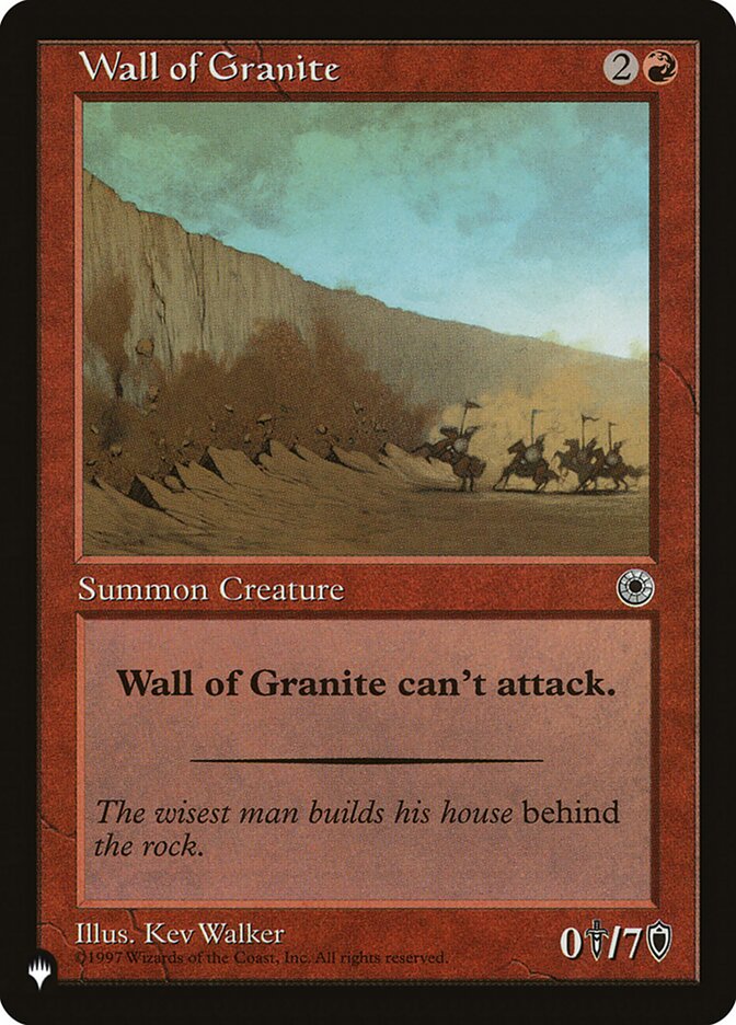 Wall of Granite [The List] | Magic Magpie