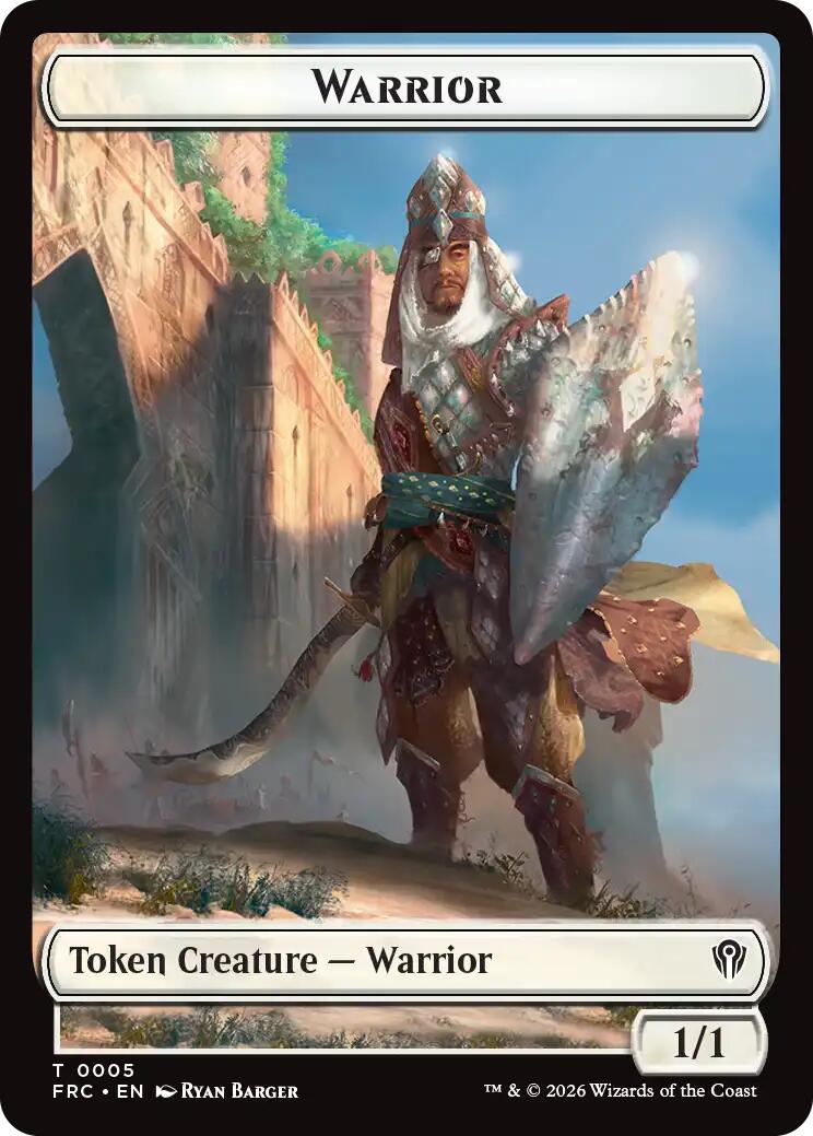 Warrior // Insect Double-Sided Token [Reality Fracture Commander Tokens] | Magic Magpie