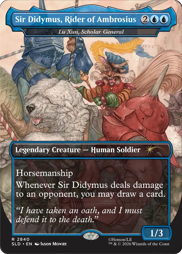Sir Didymus, Rider of Ambrosius - Lu Xun, Scholar General [Secret Lair Drop Series] | Magic Magpie