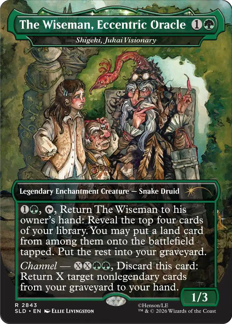 The Wiseman, Eccentric Oracle - Shigeki, Jukai Visionary [Secret Lair Drop Series] | Magic Magpie