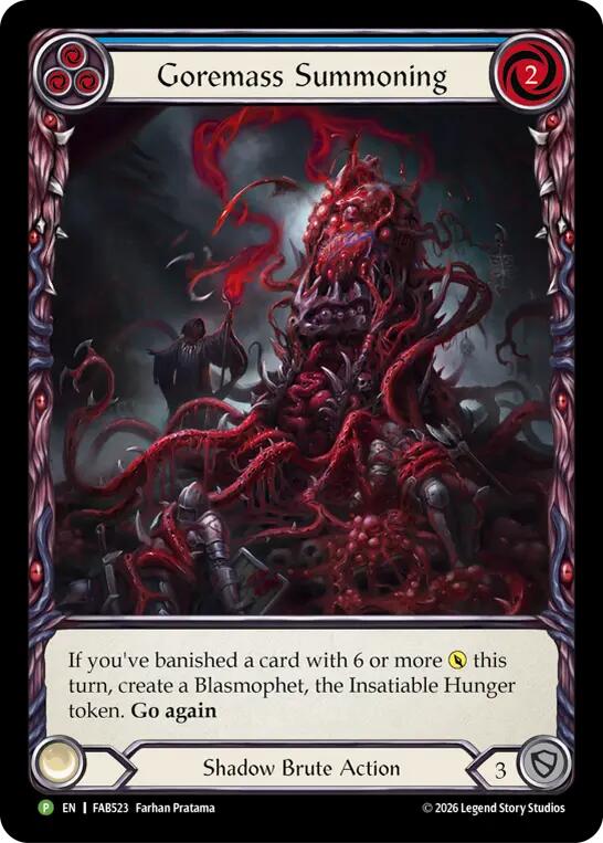 Goremass Summoning [FAB523] (Promo)  Rainbow Foil | Magic Magpie