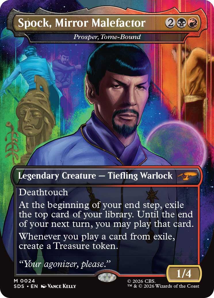 Spock, Mirror Malefactor - Prosper, Tome-Bound (Borderless) [Star Trek: Stardates] | Magic Magpie
