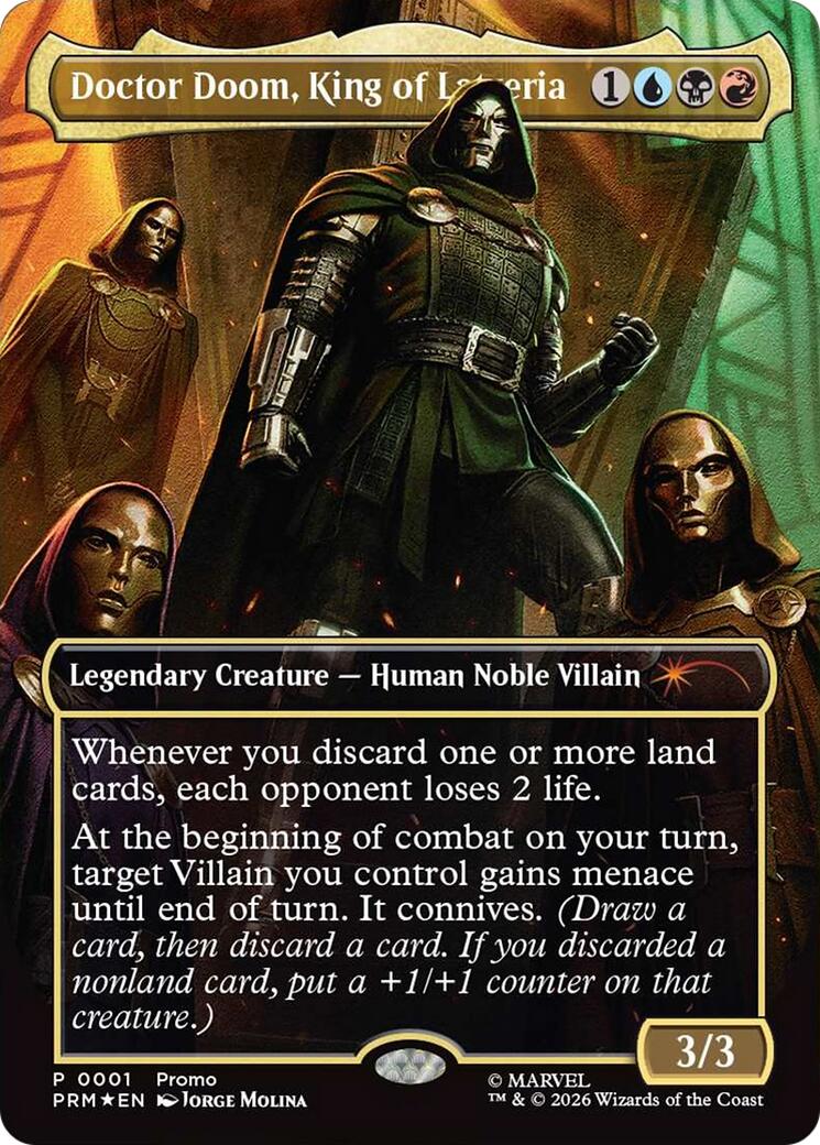 Doctor Doom, King of Latveria (Borderless) (0001) [Marvel Super Heroes Promos] | Magic Magpie
