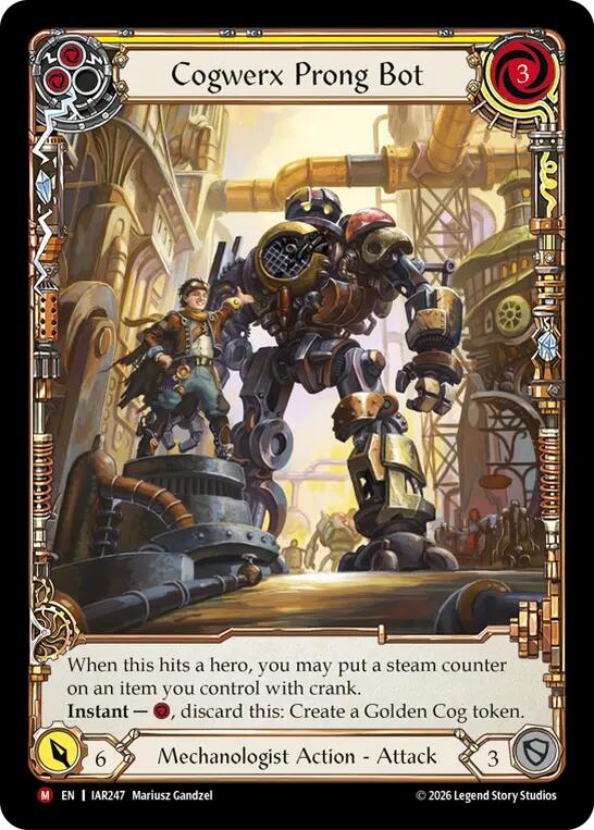 Cogwerx Prong Bot (Extended Art) [IAR247] (Usurp the Shadow Throne)  Rainbow Foil | Magic Magpie