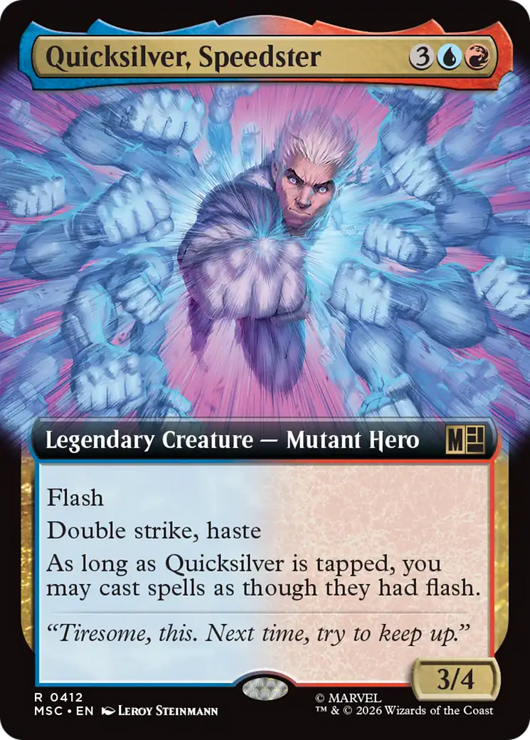 Quicksilver, Speedster (Extended Art) [Marvel Super Heroes Commander] | Magic Magpie