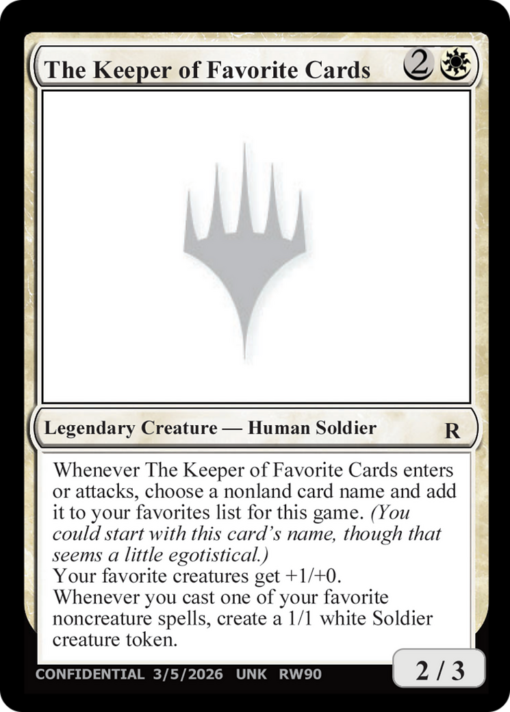The Keeper of Favorite Cards (3/5/2026) [Unknown Event] | Magic Magpie