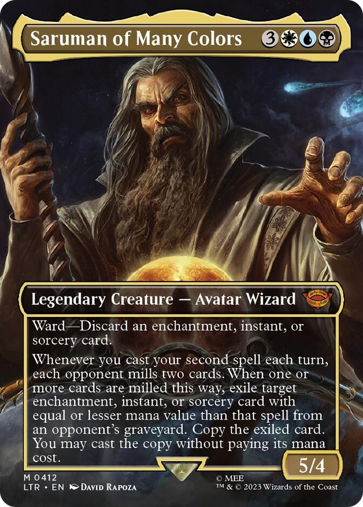 Saruman of Many Colors (Borderless Alternate Art) [The Lord of the Rings: Tales of Middle-Earth] | Magic Magpie