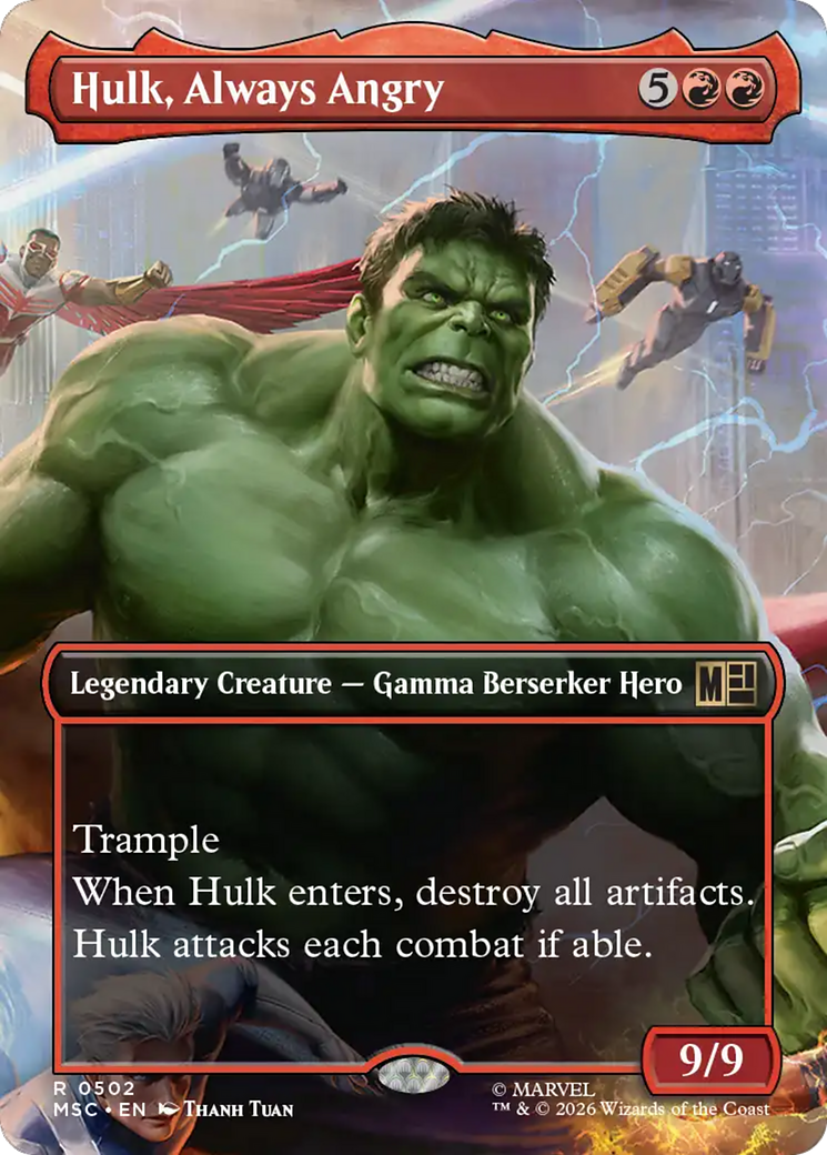 Hulk, Always Angry (Borderless) [Marvel Super Heroes Commander] | Magic Magpie