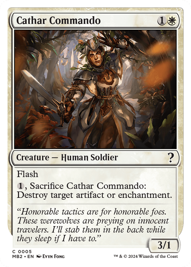 Cathar Commando (White Border) [Mystery Booster 2] | Magic Magpie