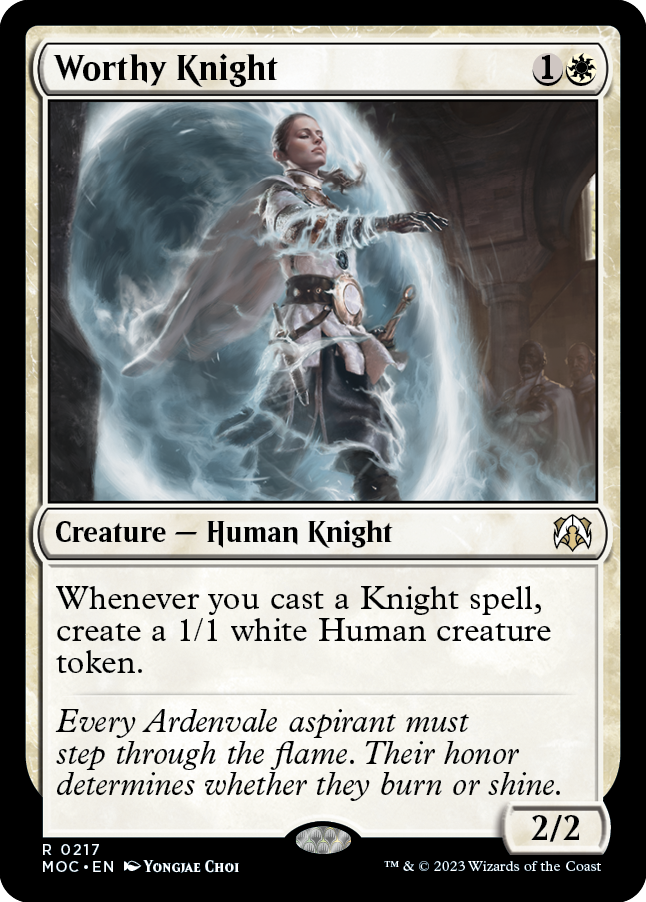 Worthy Knight [March of the Machine Commander] | Magic Magpie