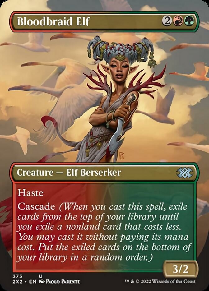 Bloodbraid Elf (Borderless Alternate Art) [Double Masters 2022] | Magic Magpie