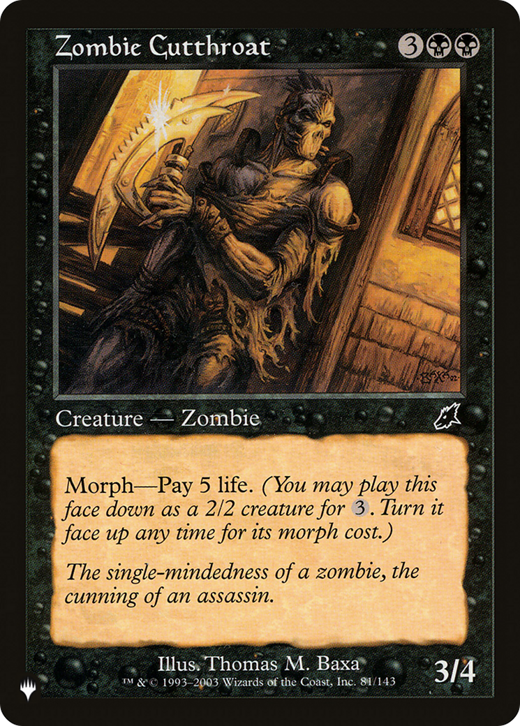 Zombie Cutthroat [The List Reprints] | Magic Magpie