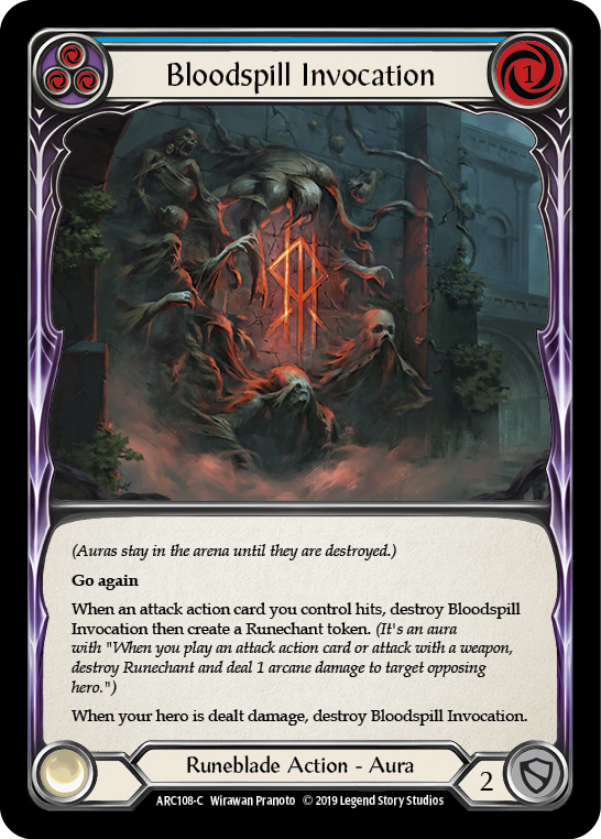 Bloodspill Invocation (Blue) [ARC108-C] (Arcane Rising)  1st Edition Normal | Magic Magpie