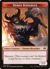 Dwarf Berserker // Demon Berserker Double-Sided Token [Kaldheim Tokens] | Magic Magpie