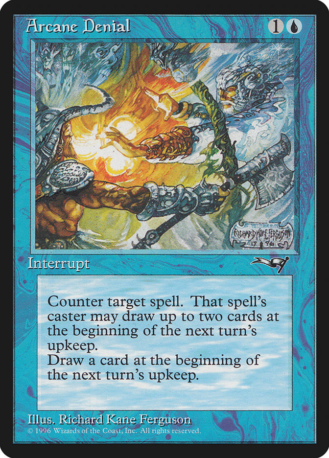 Arcane Denial (Holding Axe) [Alliances] | Magic Magpie