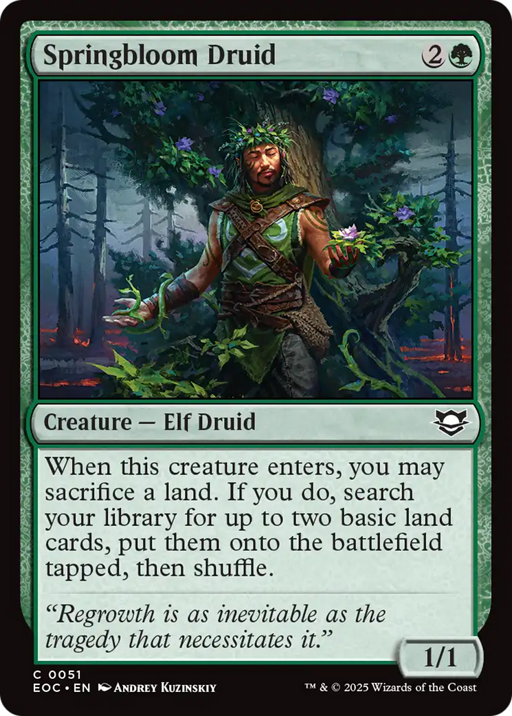 Springbloom Druid [Edge of Eternities Commander] | Magic Magpie