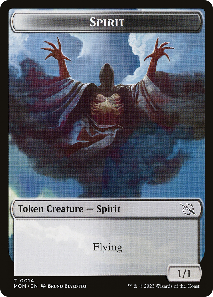 Monk // Spirit (14) Double-Sided Token [March of the Machine Tokens] | Magic Magpie