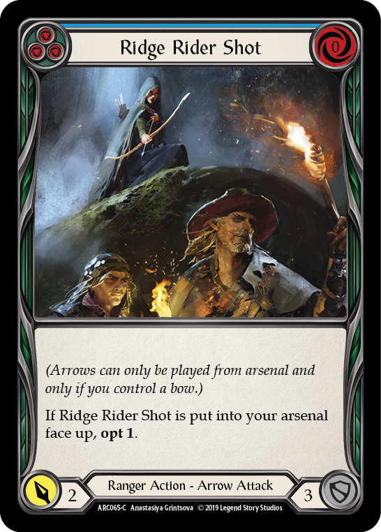 Ridge Rider Shot (Blue) [ARC065-C] (Arcane Rising)  1st Edition Rainbow Foil | Magic Magpie