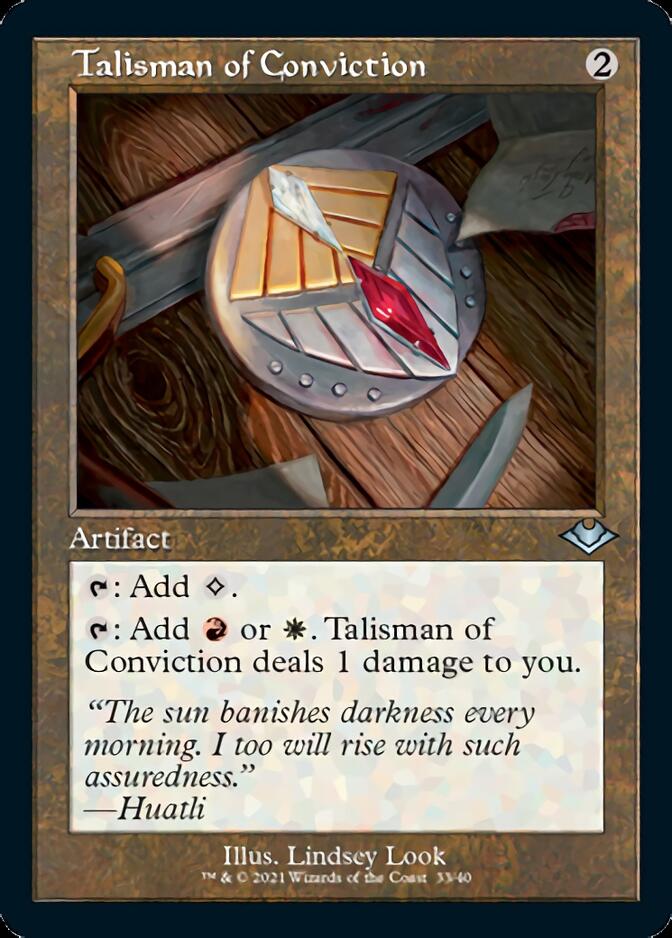 Talisman of Conviction (Retro Foil Etched) [Modern Horizons] | Magic Magpie