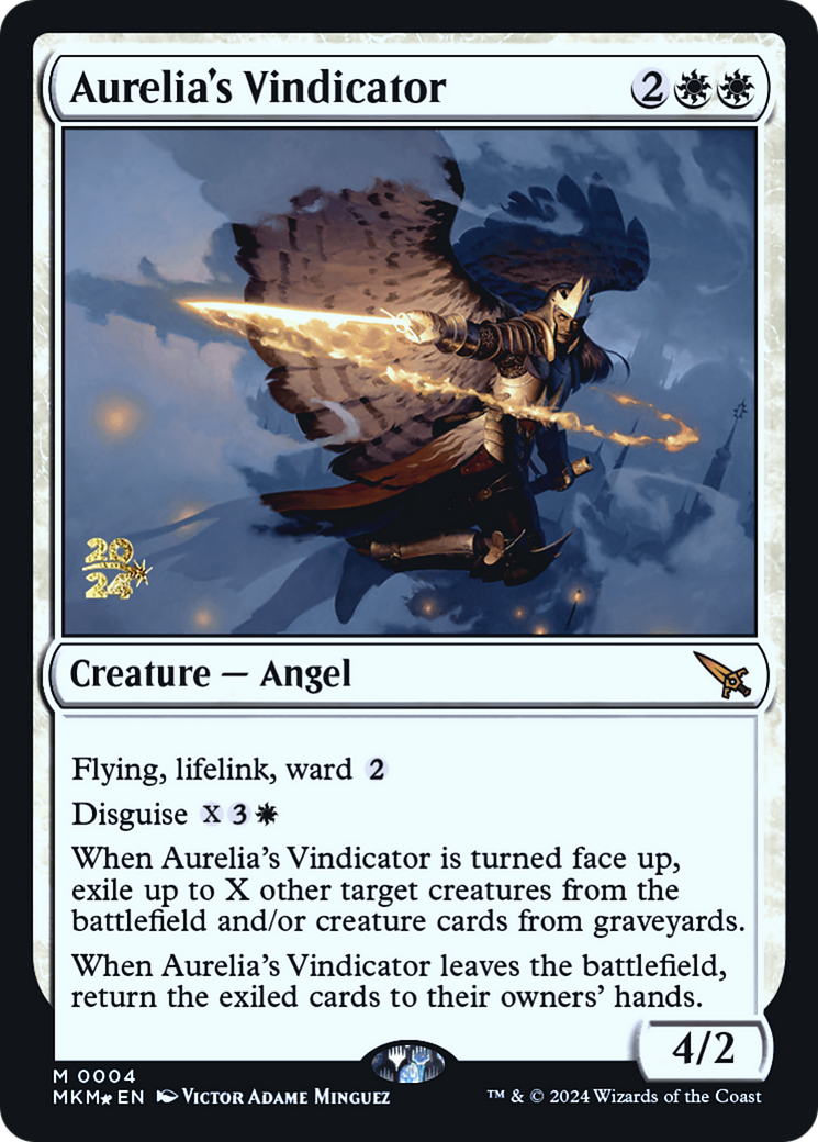 Aurelia's Vindicator [Murders at Karlov Manor Prerelease Promos] | Magic Magpie