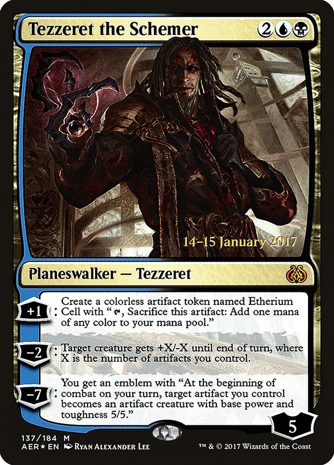 Tezzeret the Schemer [Aether Revolt Prerelease Promos] | Magic Magpie