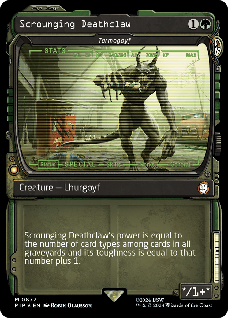 Scrounging Deathclaw - Tarmogoyf (Showcase) (Surge Foil) [Fallout] | Magic Magpie