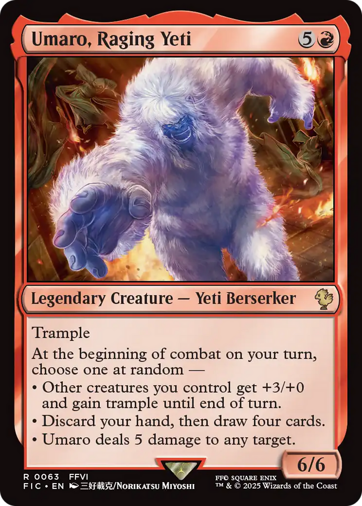 Umaro, Raging Yeti [FINAL FANTASY Commander] | Magic Magpie