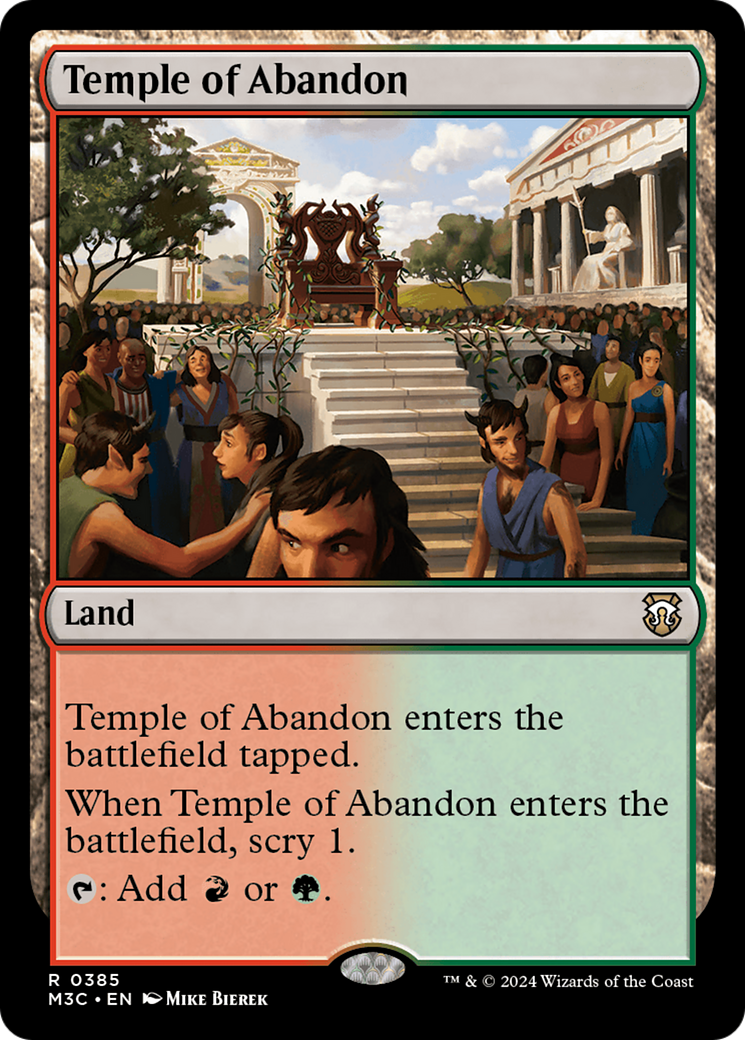 Temple of Abandon (Ripple Foil) [Modern Horizons 3 Commander] | Magic Magpie