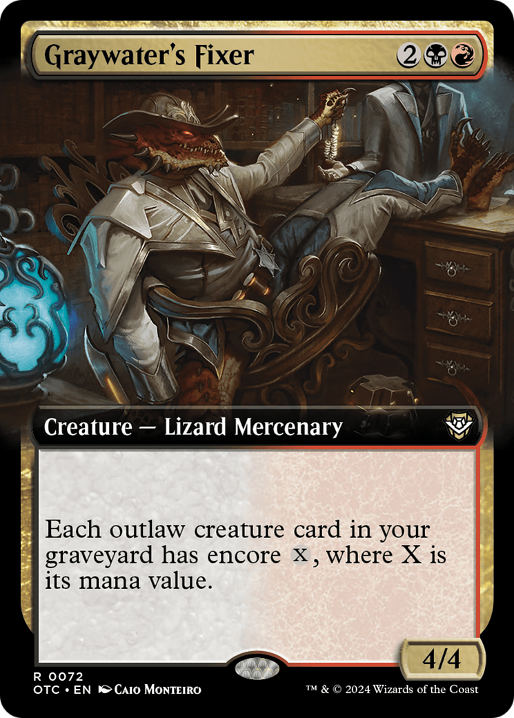 Graywater's Fixer (Extended Art) [Outlaws of Thunder Junction Commander] | Magic Magpie