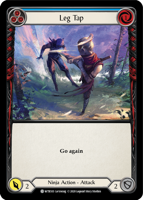 Leg Tap (Blue) [U-WTR103] (Welcome to Rathe Unlimited)  Unlimited Rainbow Foil | Magic Magpie