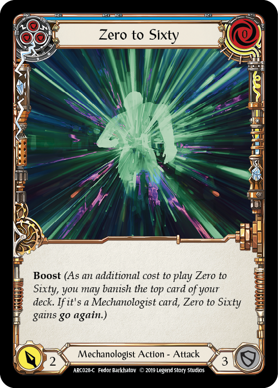 Zero to Sixty (Blue) [ARC028-C] (Arcane Rising)  1st Edition Normal | Magic Magpie