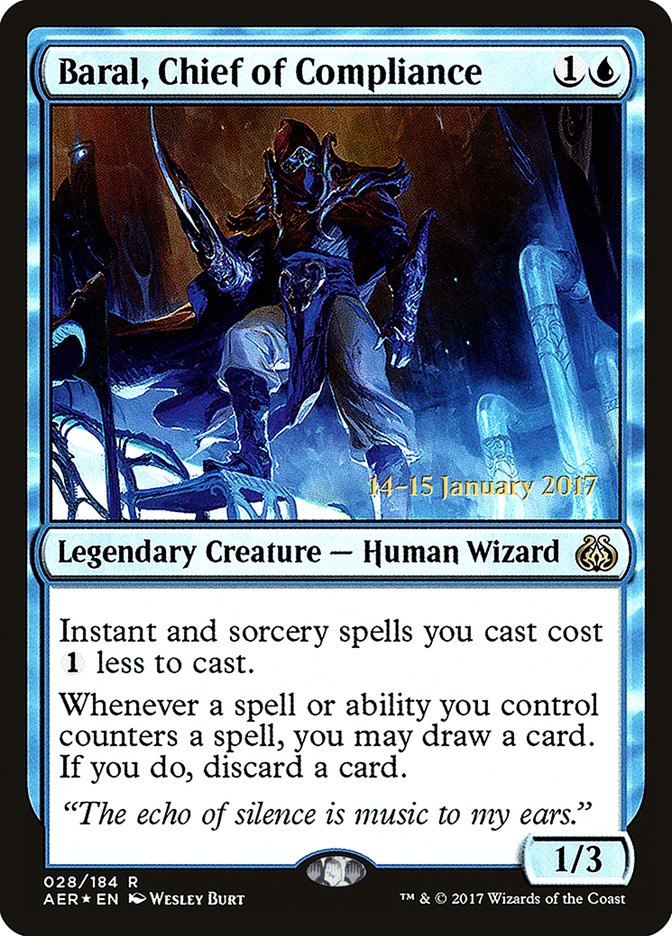 Baral, Chief of Compliance [Aether Revolt Prerelease Promos] | Magic Magpie