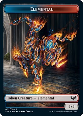 Elemental // Pest Double-Sided Token [Strixhaven: School of Mages Tokens] | Magic Magpie