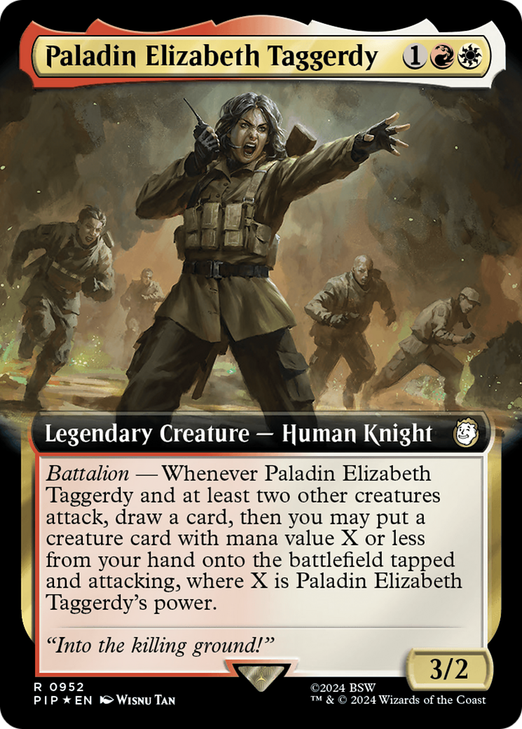 Paladin Elizabeth Taggerdy (Extended Art) (Surge Foil) [Fallout] | Magic Magpie