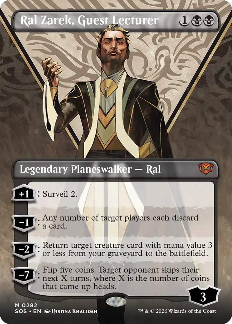 Ral Zarek, Guest Lecturer (Borderless) [Secrets of Strixhaven] | Magic Magpie