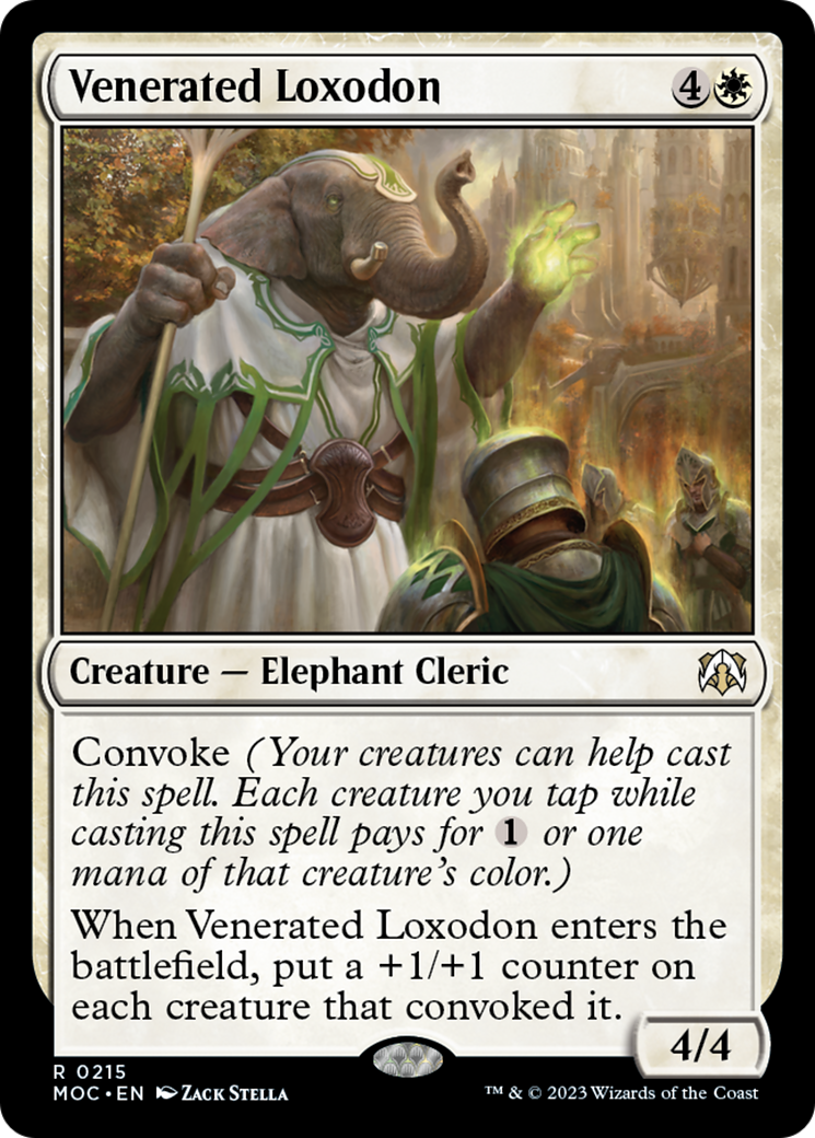 Venerated Loxodon [March of the Machine Commander] | Magic Magpie