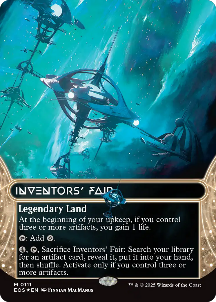 Inventors' Fair (0111) (Borderless) (Galaxy Foil) [Edge of Eternities: Stellar Sights] | Magic Magpie