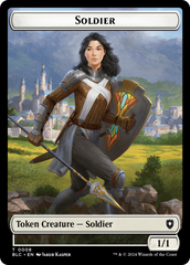 Human // Soldier Double-Sided Token [Bloomburrow Commander Tokens] | Magic Magpie