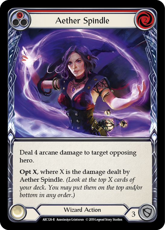 Aether Spindle (Red) [ARC126-R] (Arcane Rising)  1st Edition Normal | Magic Magpie