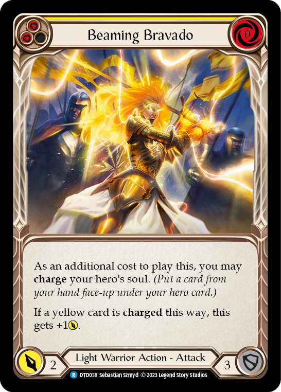 Beaming Bravado (Yellow) [DTD058] (Dusk Till Dawn)  Rainbow Foil | Magic Magpie