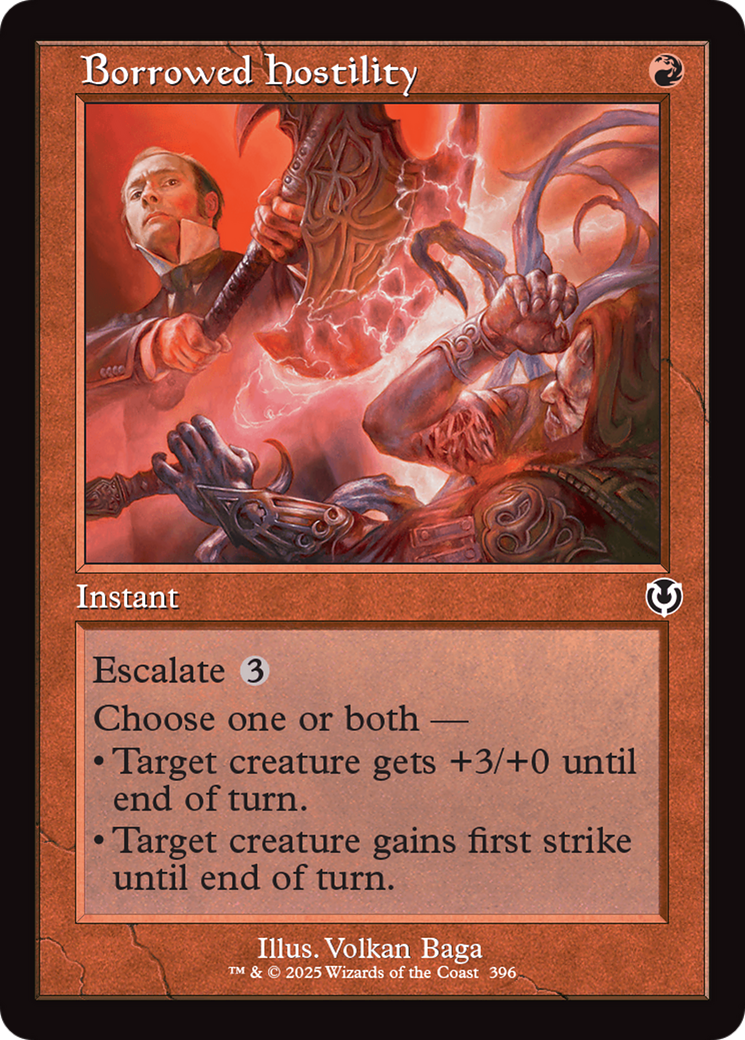 Borrowed Hostility (Retro Frame) [Innistrad Remastered] | Magic Magpie