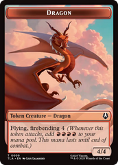 Dragon // Food (0019) Double-Sided Token [Avatar: The Last Airbender Tokens] | Magic Magpie