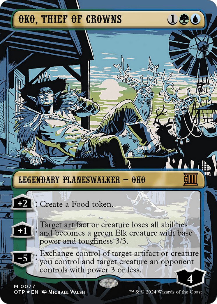 Oko, Thief of Crowns (Textured Foil) [Outlaws of Thunder Junction: Breaking News] | Magic Magpie