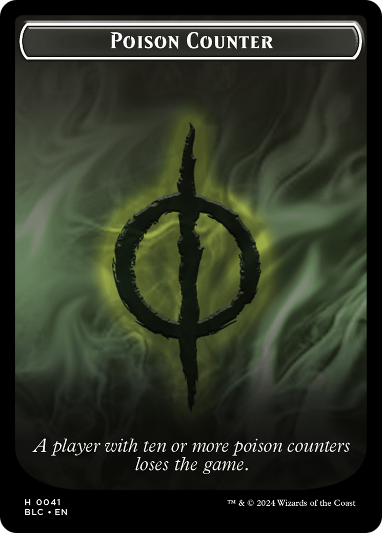 Rabbit // Poison Counter Double-Sided Token [Bloomburrow Commander Tokens] | Magic Magpie