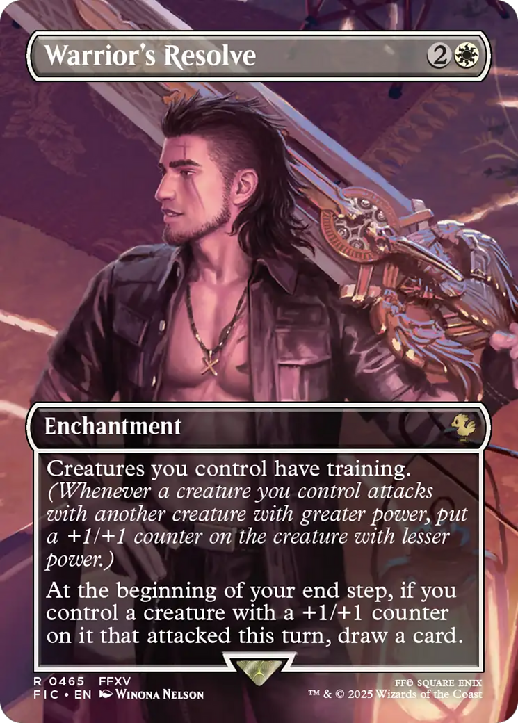 Warrior's Resolve (Borderless) [FINAL FANTASY Commander] | Magic Magpie